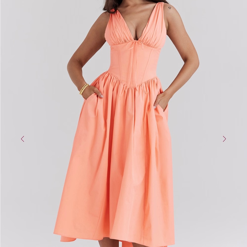 EMMELINA Sorbet Cotton Corset Sundress
